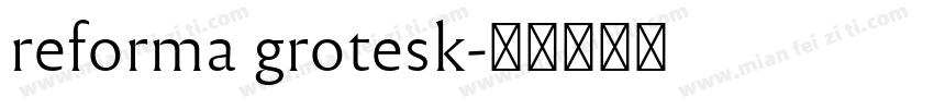 reforma grotesk字体转换